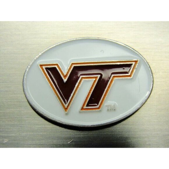 VT Virginia Tech Bottle Cap Opener SilverT Cash Holder Wallet Vintage Money Clip - Picture 2 of 6